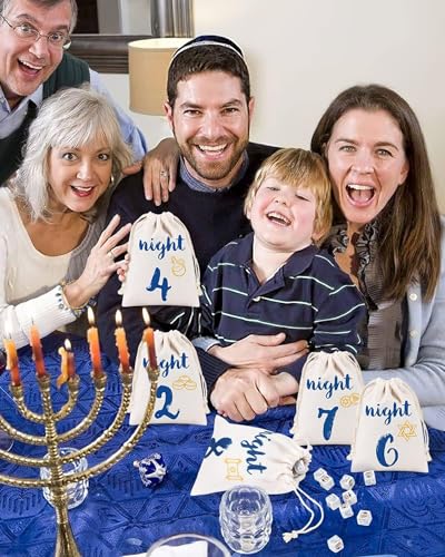 ZOLEAROPY Hanukkah Bracelet Jewish Festival of Lights Star of David Menorah Dreidel Charms Bracelet Chanukkah Bat Mitzvah Jewelry Gift for Women Men3