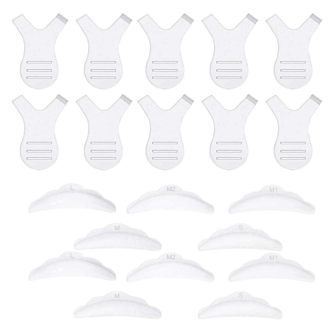 10 Piezas Y Forma Cepillo de Pestañas, Y Brush para lifting de pestañas, aplicador permanente de pestañas, herramienta para lifting de pestañas, Levantar Pestañas Separador de Levantamiento