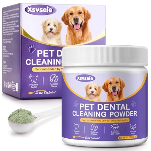 Polvere Sciogli Tartaro Cane, Integratore Naturale per Alito Cattivo Cane, Polvere per Pulizia Denti Cane,Naturale ed Estremamente Efficace,Polvere Dentale per Cani Probiotici,Antiplacca e Antitartaro