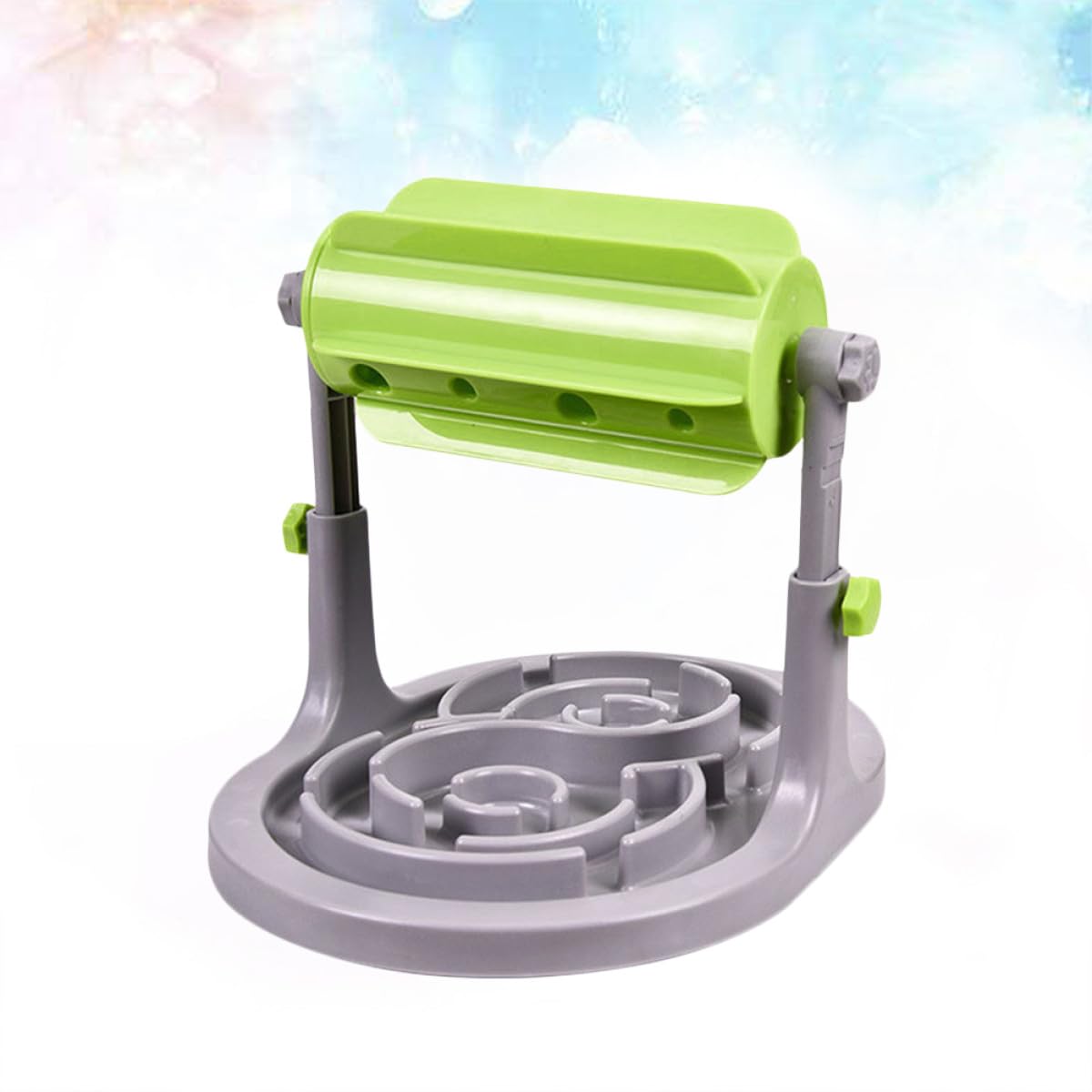 ORFOFE Dispenser Tamburo Per Cibo Per Cani Giocattolo Divertente Plastica Verde Per Alimentazione Lenta Controllo Delle Porzioni e Gioco Interattivo Per Evitare Indigestione