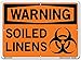 Vestil SI-W-28-C-AL-040 Sign-Warning-28 14.5X10.5 Aluminum .040, SOILED LINENS