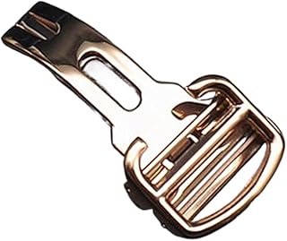 FANPK Hebilla plegable de metal de acero inoxidable 12/14 / 16/18/20/22 mm de soldadura sin costura Despliegue Accesorios de hebilla hebilla (Color : Rose Gold 14mm)