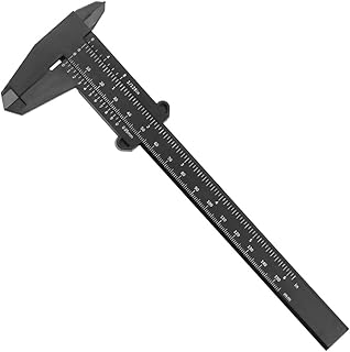 JAGTRADE Vernier Caliper DIY Tool Woodworking Metalworking Plumbing Model Making 150mm 0.5 Vernier Caliper with Clear Black Marking Measure Tool