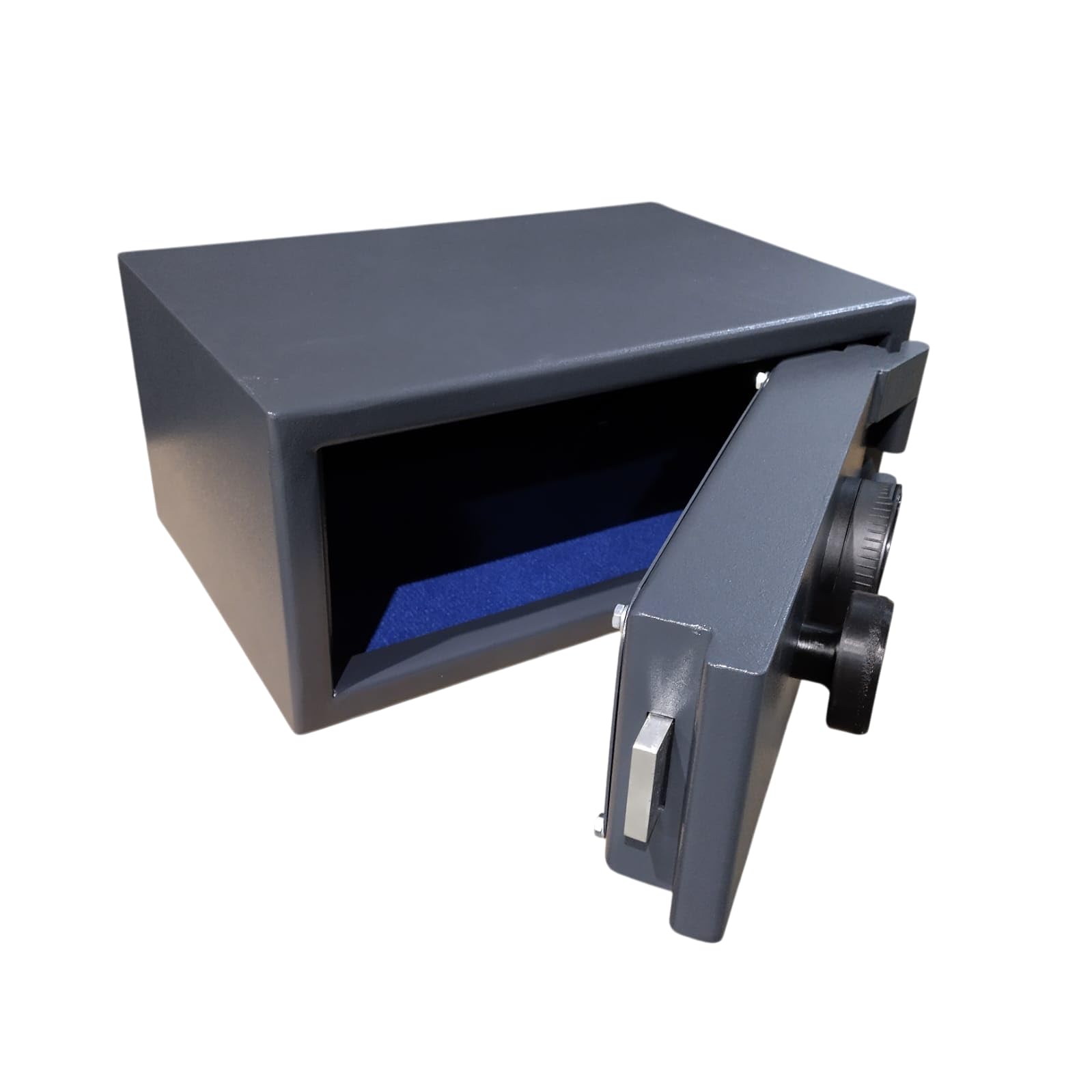 Caja Fuerte Electrónica de Alta Seguridad, Acero al Carbono, 50x30x45 cm, Antitaladro, Gris RAL 7016