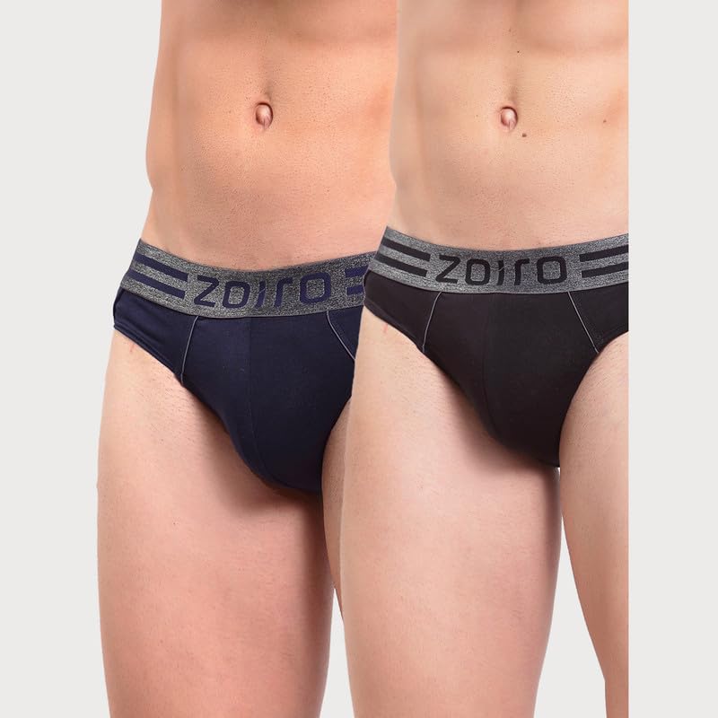 Image of Zoiro Men's Cotton Blend Solid Sports Brief (Pack of 2) |Colours May Vary