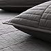 EXQ Home Quilt Set Full/Queen Size Grey 3 Piece,Lightweight Soft Coverlet Modern Style Stitched Quilt Pattern Bedspread Set for All Season(1 Quilt,2 Pillow Shams)
