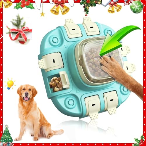 XIUWOUG Hundespielzeug Intelligenz – Langsamer Futterspender, Interaktives Hundespielzeug Gegen Langeweile, Futterball & Intelligenzspielzeug für Große & Mittelgroße Hunde