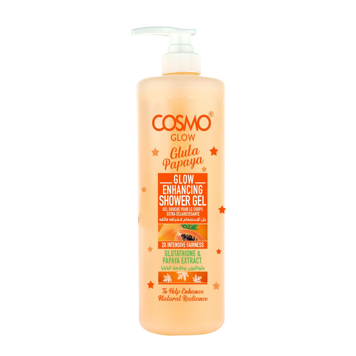 Cosmo Glow White Extra Brightening Shower Gel 1000ml | 2x Intensive Fairness, Papaya Extract | Gently Cleanses | Skin Care-image-26