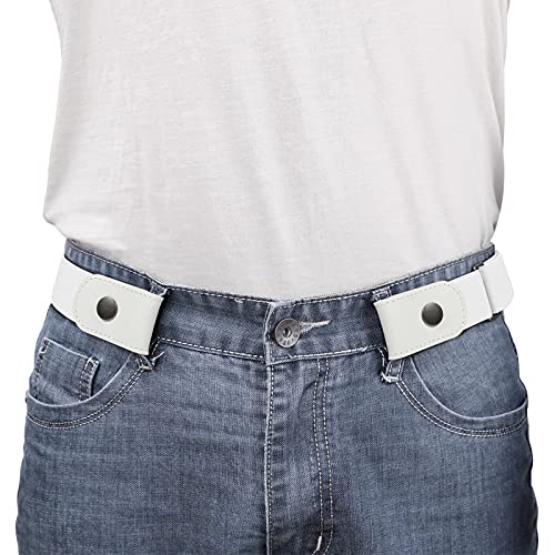 Image of WERFORU No Buckle Show Belt for Men Buckle Free Stretch Belt for Jeans Pants 1.38 Inches Wide Father's Day Gift