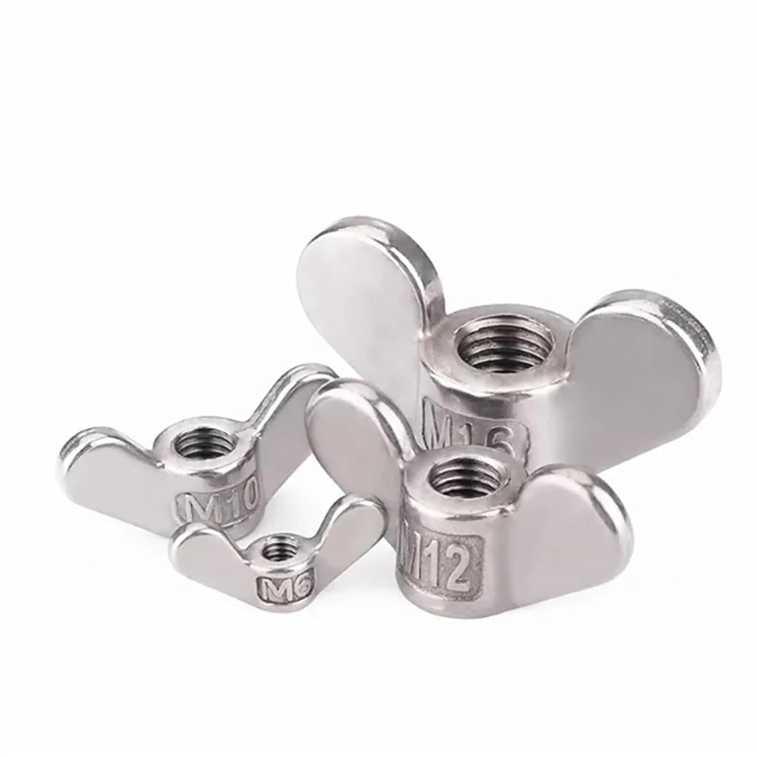 Wing Nuts 10PCS Stainless Steel Metric Thread Wing Nut Nut Hand Tighten Nut Fastener for Home Maintenance(M12)