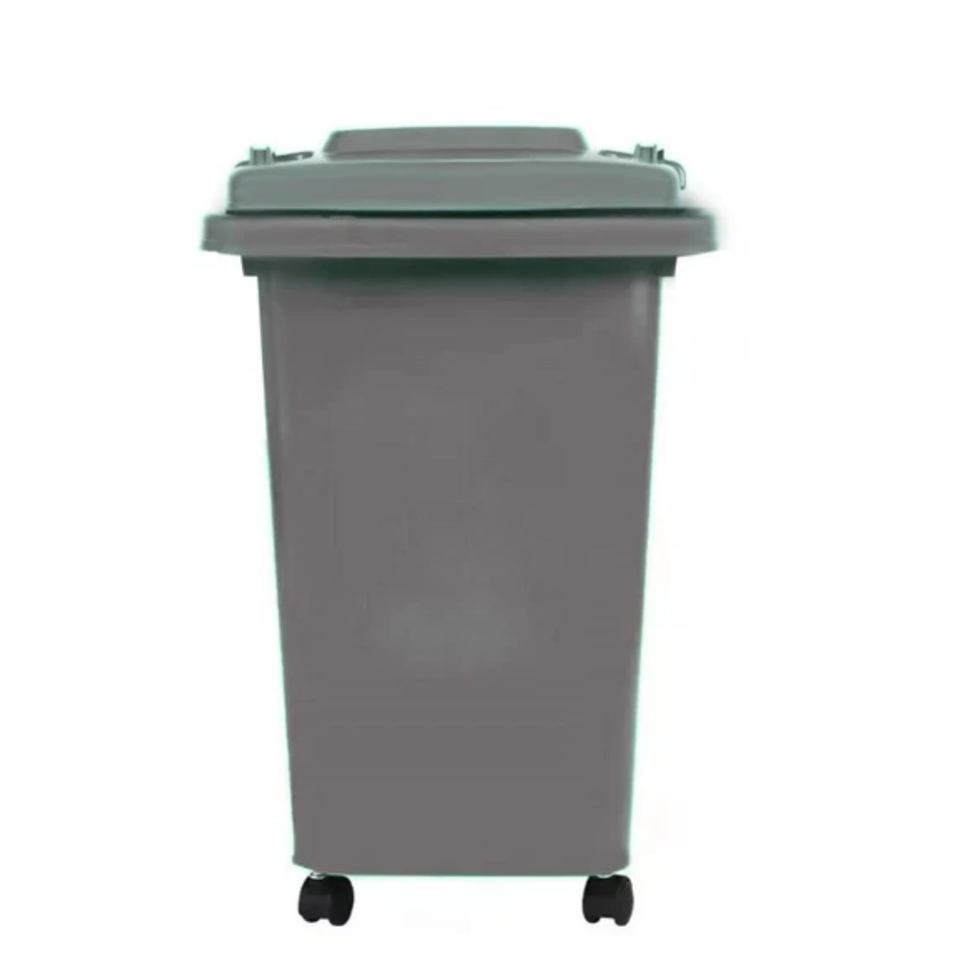 DUAS Recycling Wheelie Bin Dustbin Plastic Rubbish Waste Trash Bin for Kitchen Home and Office – 30L & 50L Sizes – Green, Red, Grey and Blue (Grey, 30L) — image 1