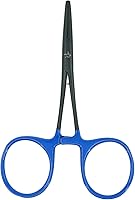 Kingfisher Fat Finger Straight Hemostat Forceps - Glove-Friendly Fly Fishing Clamp for Hook Removal & Fly Handling