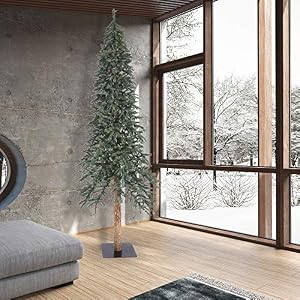 Vickerman 9' Natural Bark Alpine Artificial Christmas Tree Unlit, Faux Christmas Tree, Seasonal Indoor Home Decor Vickerman 9 Natural Bark Alpine Artificial Christmas Tree Unlit Faux Christmas Tree Seasonal Indoor Home Decor