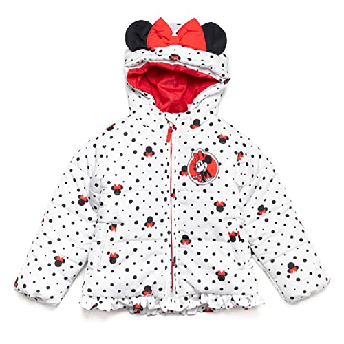 Disney Minnie Mouse Girls Winter Coat Puffer Jacket Toddler to Big Kid Sizes (2T - 8)4