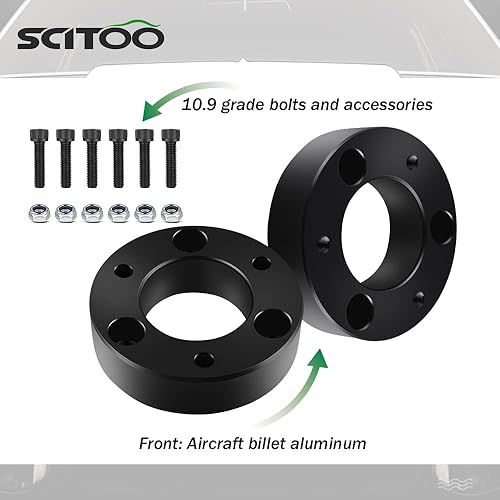 Miniatura 3 de SCITOO Kit de nivelación de elevación 2.5-2.5 pulgadas Kit de elevación de nivelación delantera compatible con Nissan Titan Armada 2WD4WD 2004-2018