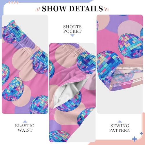 Pajama Bottoms, Blue Mirror Disco Ball Sleeping Pant Lounge Wear Pajamas Long Pants Sleepwear Pjs4