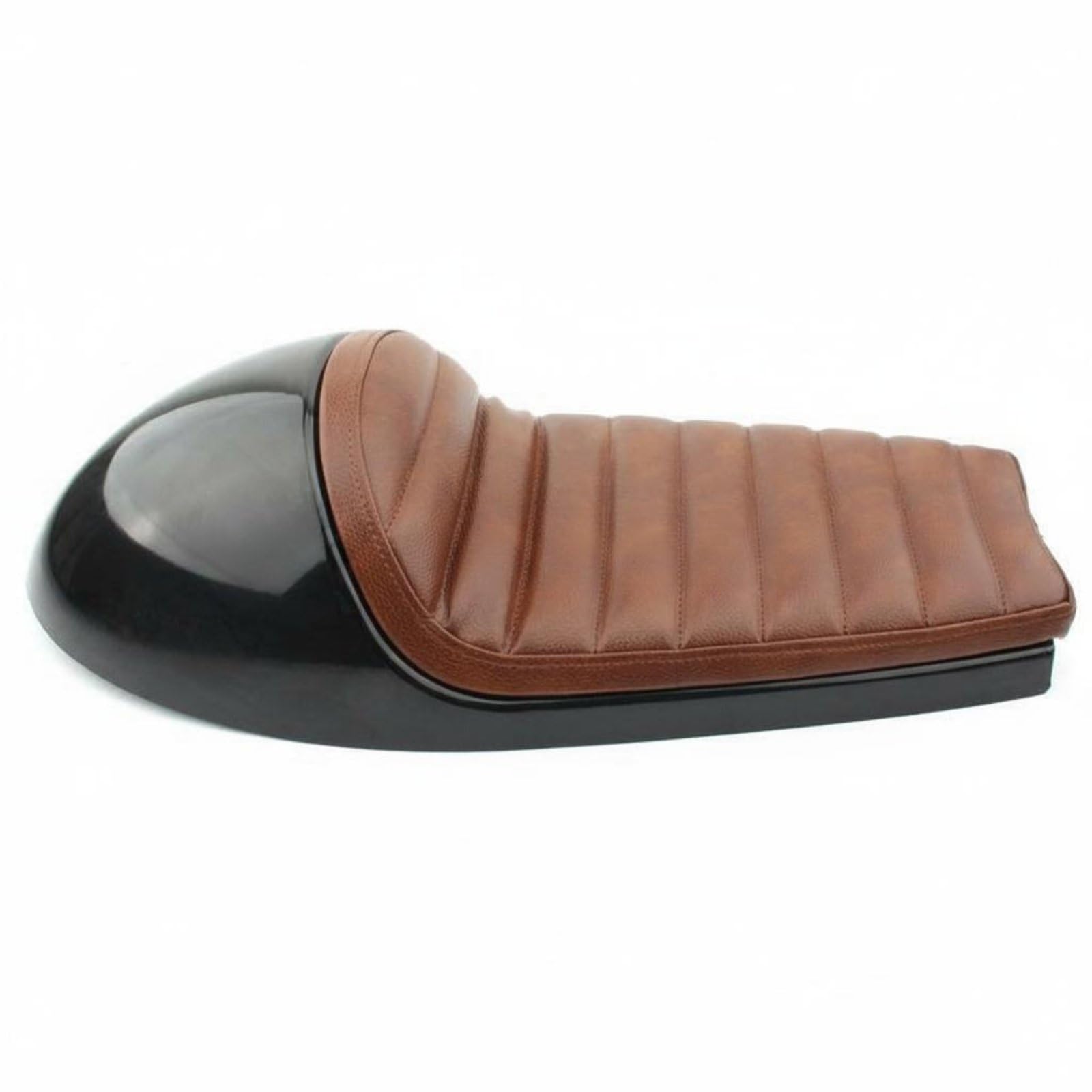 ATORSE Universal Fit Motorcycle Hump Seat Retro Aesthetic Cafe Racer Seat for DIY Enthusiasts, Brown, Striped-picture-22