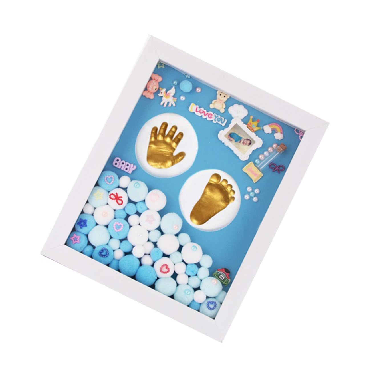 1juego Kit De Marcos Para Huellas De Manos y Pies De Para Recién Nacidos De Recuerdo Para Primerizos Incluye Materiales Seguros y Fácil De Usar Diseño