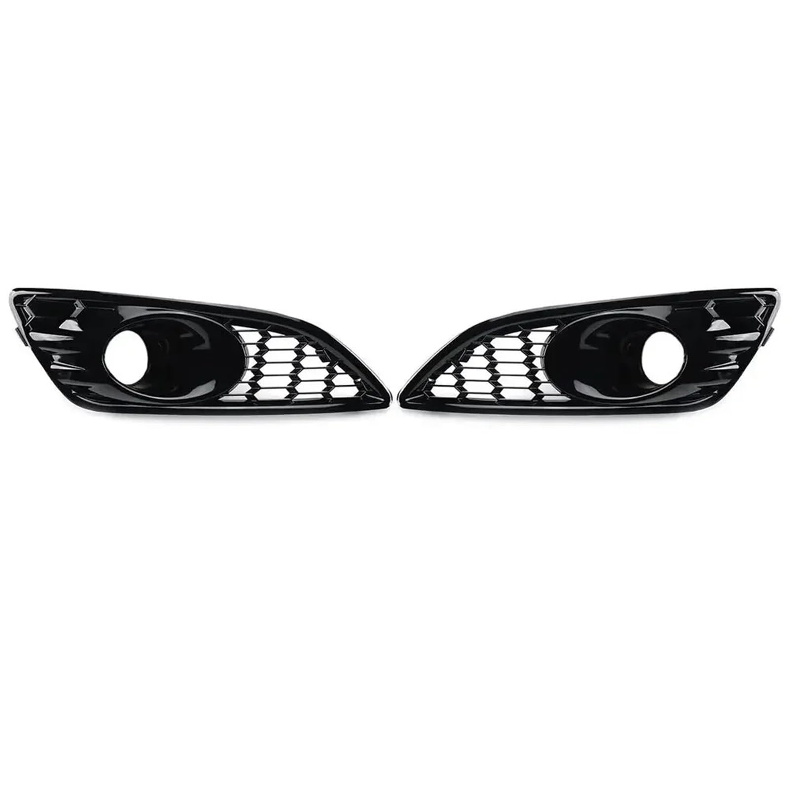 2 SZTUK Siatka Plaster Miodu Samochodowy Przedni Zderzak Przeciwmgielny Dolna Kratka Pasuje Do Forda Fiesty MK7 Zetec S/Sport 2012-2017(Gloss Black)