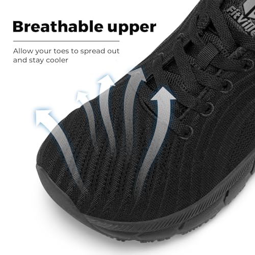 Image of FitVille Wide Walking Shoes for Men Comfortable Lightweight Running Wide Toe Box Shoes for Men Non Slip Cushioned