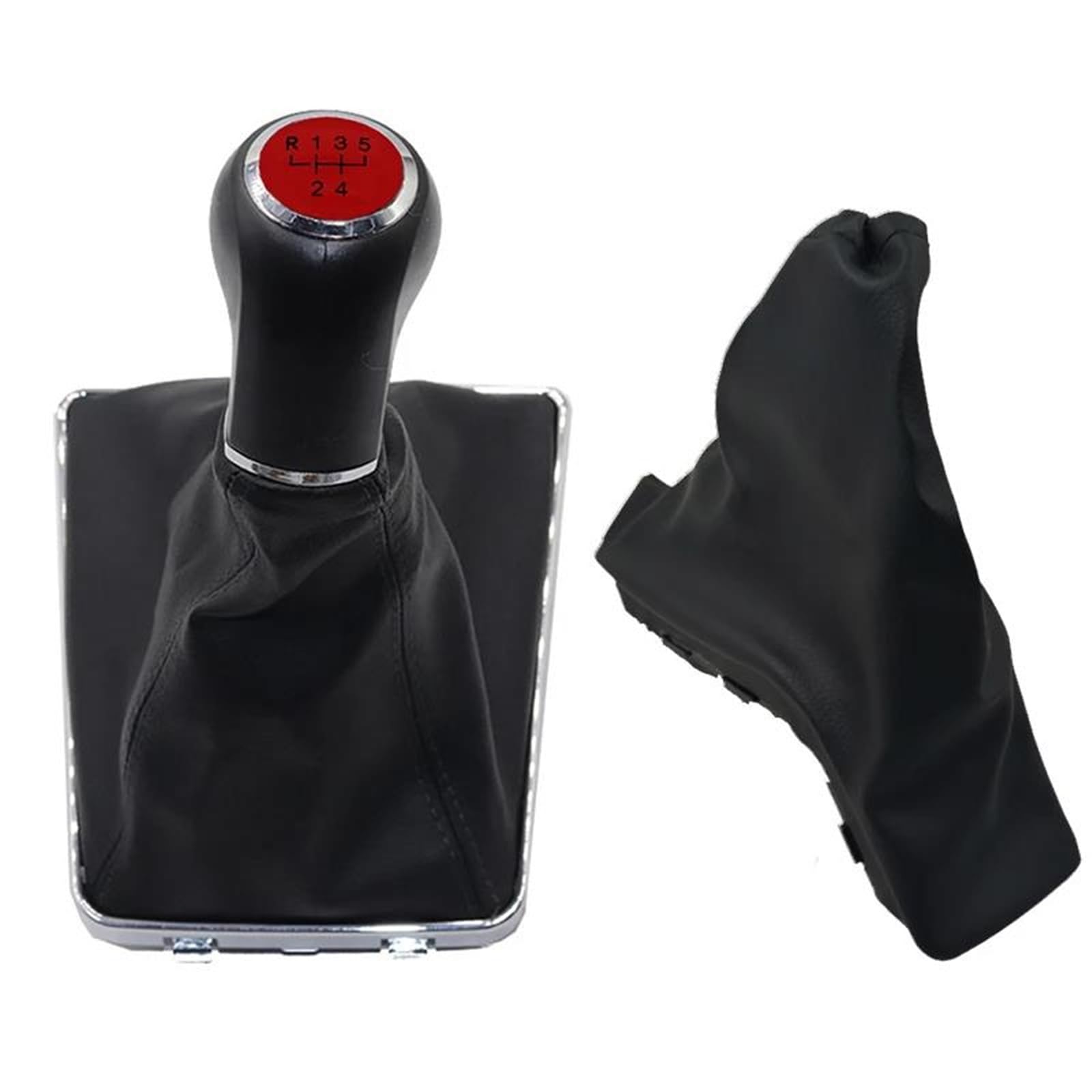 Fhuwaz One Color Car Gear Knob For Vauxhall Astra H 1.6 2004-2010 Gearbox Gaiter Stick Boot Jacket Handles Gear Shift Knob Lever Shifter 5 Speed(R12345 Black Pair7)