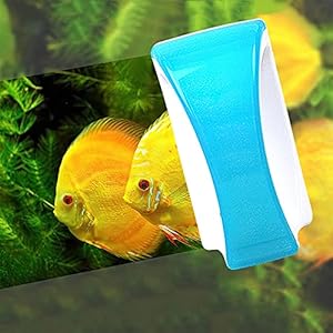 Calamita Spazzola Acquario, Spazzola per Acquario detergente Magnetico per vetri Serbatoio dei Pesci utilizzata per Pulire Lo Sporco e Le alghe, Strumento di Pulizia su Due Lati per galleggiabilità