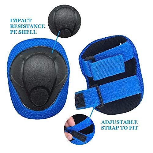 COOLGO Protezioni Bici Ginocchiere Set per Bambini...