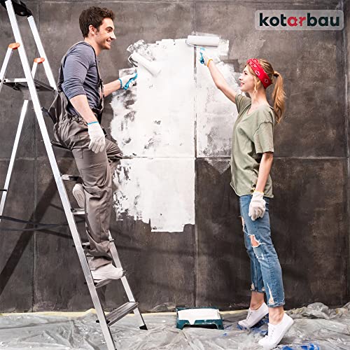 KOTARBAU® 10er Set - Malerfolie - Abdeckfolie - 4 x 5 m - Malervlies - Abdeckplane - Bauschutzfolie - Robust - Transparent