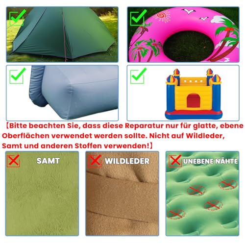 Birllaid 30 Stück Aufblasbares Reparaturset wasserdicht, 3inch TPU Pool Reparaturband, Reparaturband für Luftmatratze, Hüpfburg, aufblasbares Spielzeug, Zelt, Schwimmring, Heavy Duty