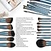 BS-MALL Makeup Brush Set 14Pcs Premium Synthetic Professional Makeup Brushes Foundation Powder Blending Concealer Eye shadows Blush Makeup Brush Kit Deep Starry Blue