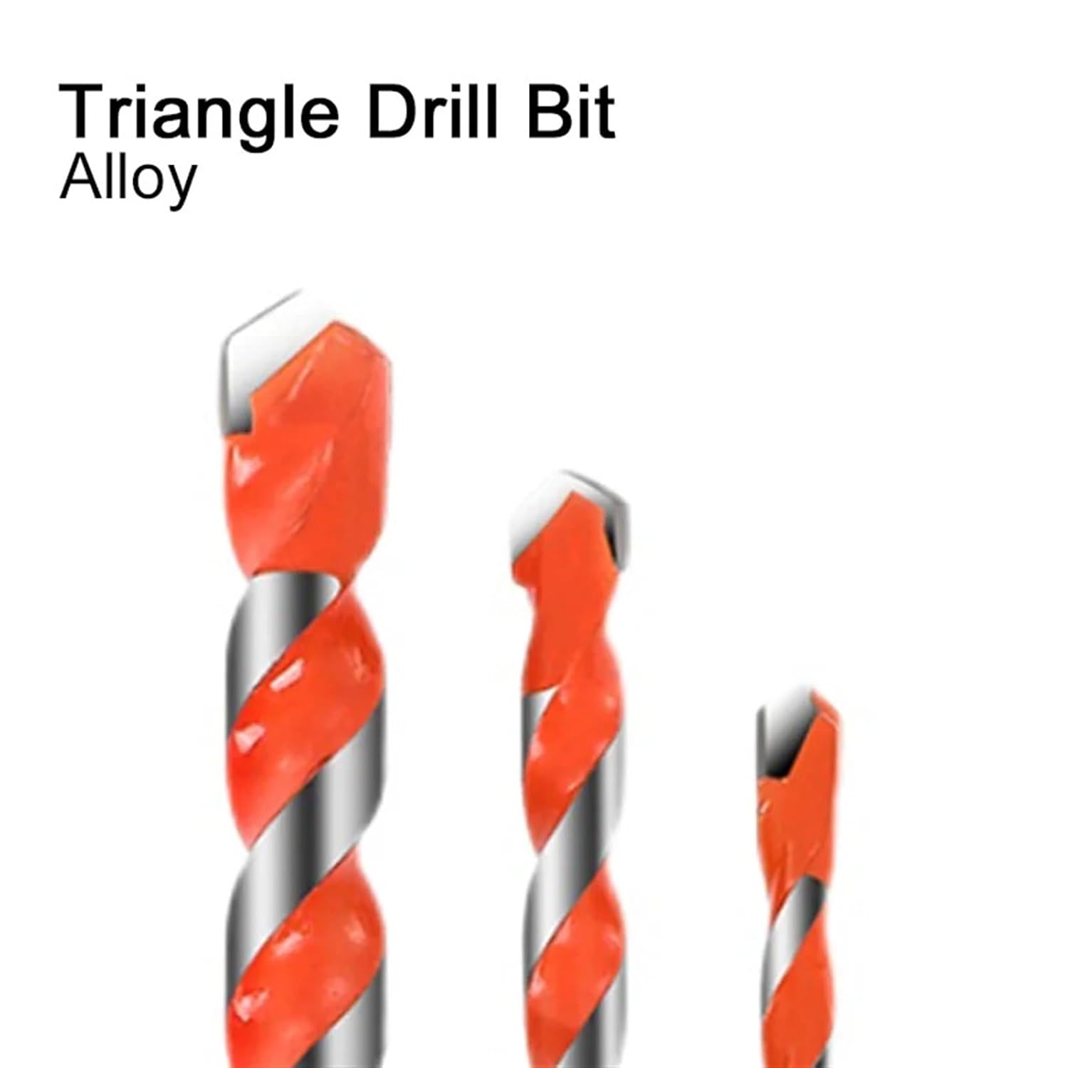 Triangle Drill Bit Alloy Triangle Drill Bit for Glass Plastic Tile Wood Drilling and Wear-Resistant Drill 10mm 12mm(10mm)