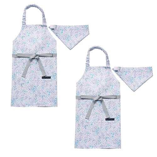 COLORFUL CANDY STYLE 子どもエプロン (100〜120cm) フローラルオアシス 2枚セット 女の子 かわいい 子供用 子供 こども エプロン 三角巾 セット ゴム キッズエプロン おしゃれ 幼児 小学生 かわいい 小学校 N12535