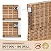 LazBlinds No Tools No Drill Cordless Bamboo Roman Shades, Light Filtering Window Treatment, Roll Up Bamboo Blinds for Windows 20'' W x 64'' H, Brown
