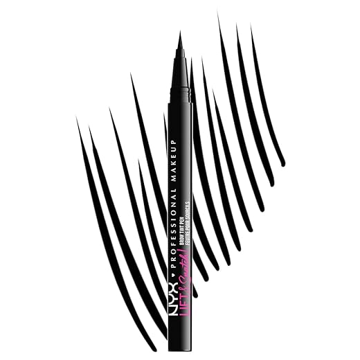 NYX Professional Makeup Lift & Snatch! Lápiz de Cejas de Larga Duración 16H, A prueba de borrones, No transfiere, Tono Negro