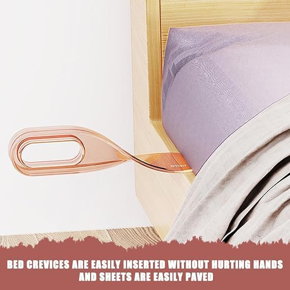 KMJSA 2 in 1 Mattress Lifter Stand & New Bed Sheet Tucker Tool (Pack of 2) Durable and Efficient/Ergonomic Handle/Easy Bed Making Tool Can Tuck Sheets/Holds Mattress Wedge Elevator (Brown) 4
