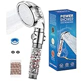 シャワーヘッド 節水 高水圧 極細水流 手元止水 止水ボタン 髪や素肌に優しい 高洗浄力 汚れ除去 水漏れ防止 高洗浄力 汚れ除去 2023年新型 透明