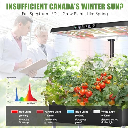 Système de culture hydroponique DRYADES à 44 dosettes, jardin intérieur double couche avec lampe de croissance à DEL à spectre complet, 2 réservoirs d'eau de 13,3 L, hauteur et angle réglables, kits – Image 5