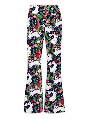 Image of Deerose Girls Halloween Hippie Bell Bottom Pants High Waist Flare Pants 5-14 Years
