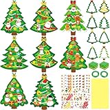 Picture of Renbuzhu 40PCS Christmas Crafts Bulk: Xmas Tree Paper Suncatchers DIY Kit for Winter Holiday Activities Decorations, Window Stained Glass Effect Art Ornaments
