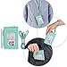 Beurlike Leather 2-Sided ID Badge Holder Wallet with 1 ID Window, 3 Card Slots with Cover, 1 Side Zipper Coin Pocket, 1 piece 18.1