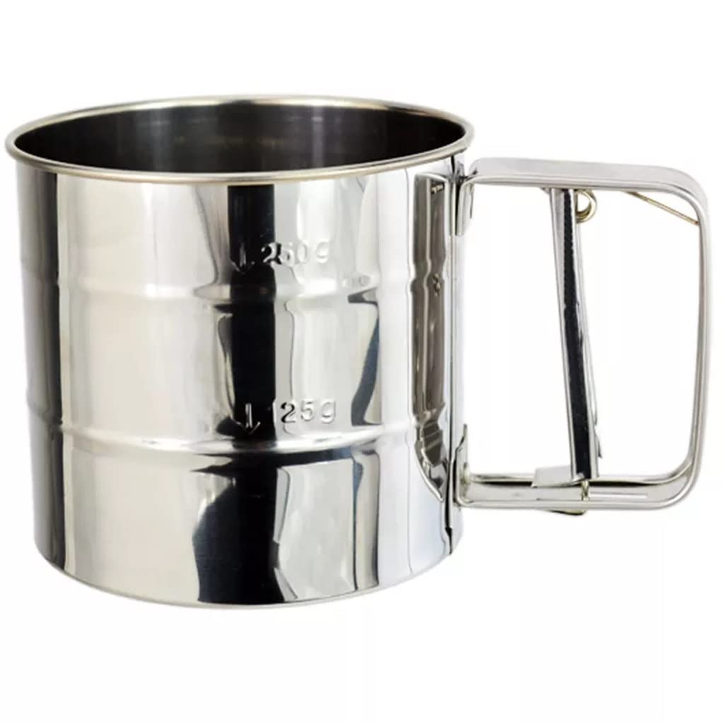 JFDBGU Taza de tamiz de harina, tamiz de Polvo, utensilio de Cocina de Malla for Pasteles, tamiz de Malla de azúcar tamizado a Mano, colador de tamiz for Hornear