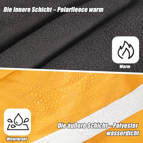 DoggieKit Hundejacke Wasserdichter Hundemantel Reflektierende Wintermantel mit Fleecefutter Winddichtes Wintermantel Hundepullover Hundekleidung für Kaltes Wetter Winter Warm Hunde Winterweste Jacken