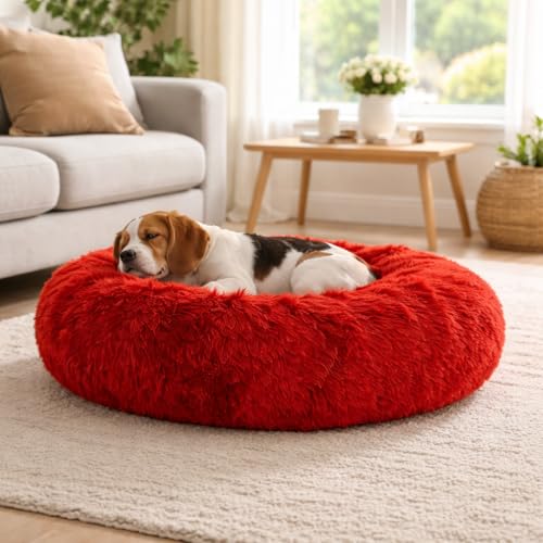 Image of ZEXSAZONE Winter Comfortable Durable Both Sides usable and Washable Pet Bed | Cat Bed | Puppy Bed | Dog Bed | Medium Dog Bed for Cats Puppies (Red, Small)