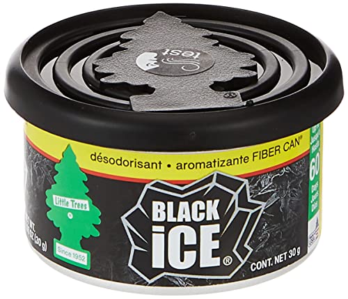 Car Freshner Little Trees Black Ice Fiber Can Air Freshener 4 Pack