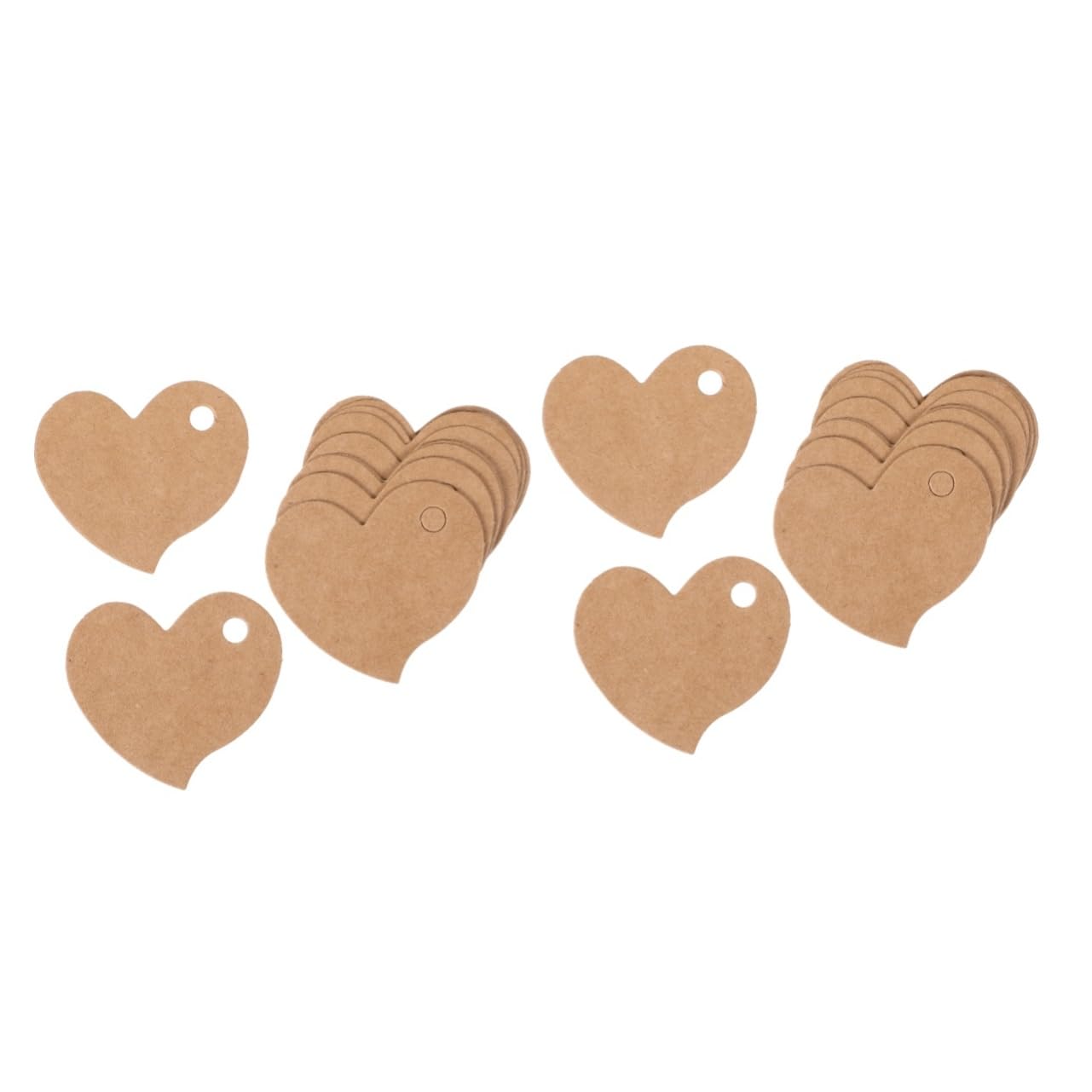 6 Pacchi Cuore Di Carta Kraft Etichetta Etichetta a Forma Di Cuore Etichette Regalo Kraft Per Confezione Regalo Di Carta Kraft Carta