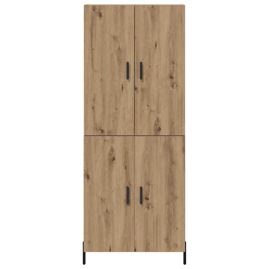 Tablero de madera de roble Artisan, montado en la pared, 69,5 x 34 x 180 cm, con espacio de almacenamiento y diseño minimalista para salón, montaje en pared y ahorra espacio