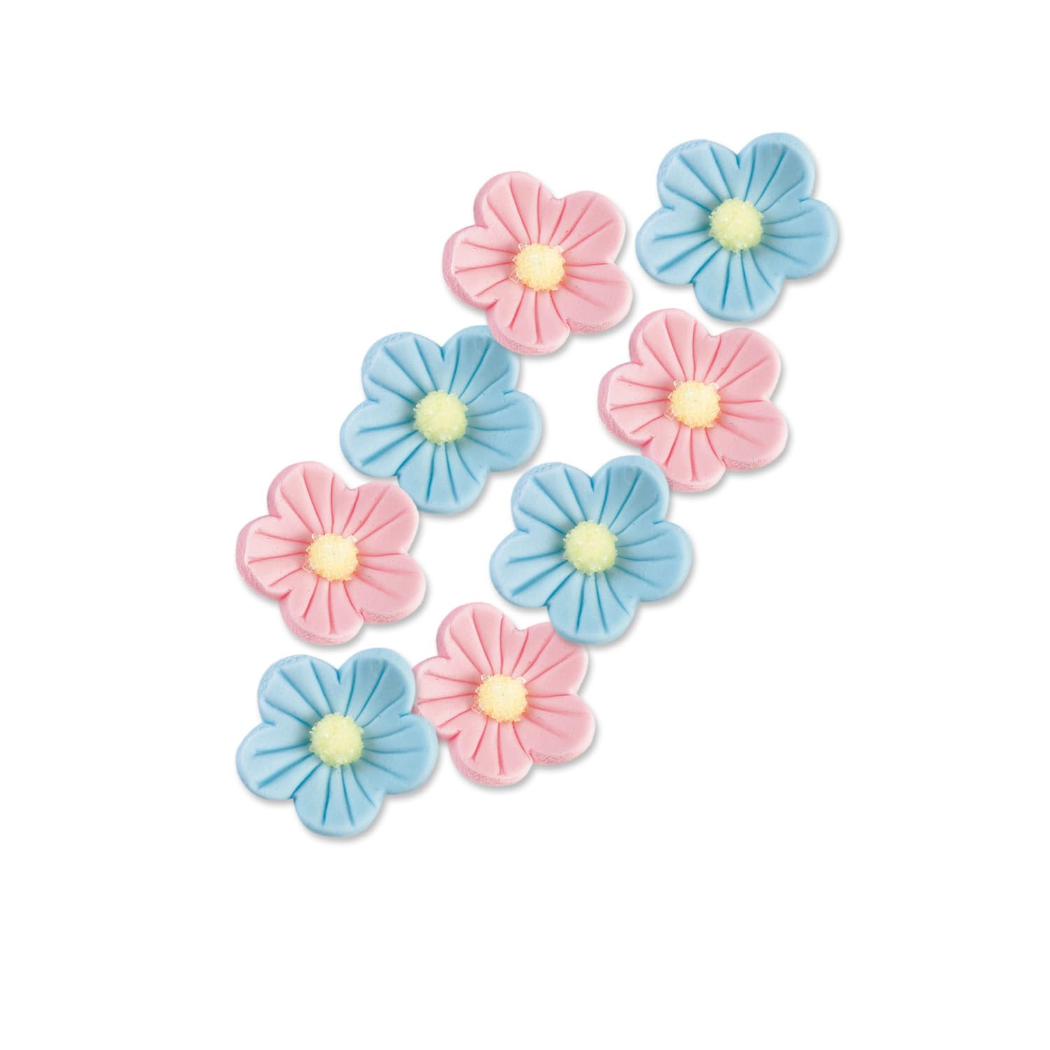 Günthart 96 Sugar Flowers | Pink and Light Blue Mixed | Edible