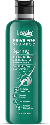Lozalo Privilege Pet Conditioning Shampoo- 250 ml, Spring, Hydrating Shampoo with Hyaluronic Acid, Coat Cleansing, Paraben...