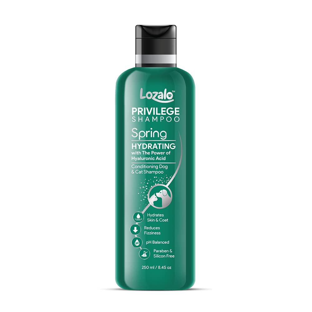 Lozalo Privilege Pet Conditioning Shampoo- 250 ml, Spring, Hydrating Shampoo with Hyaluronic Acid, Coat Cleansing, Paraben...