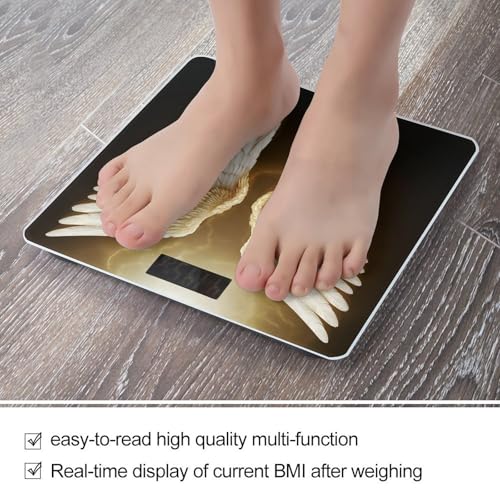 Báscula digital Angel Wing de vidrio templado para baño miniatura 5